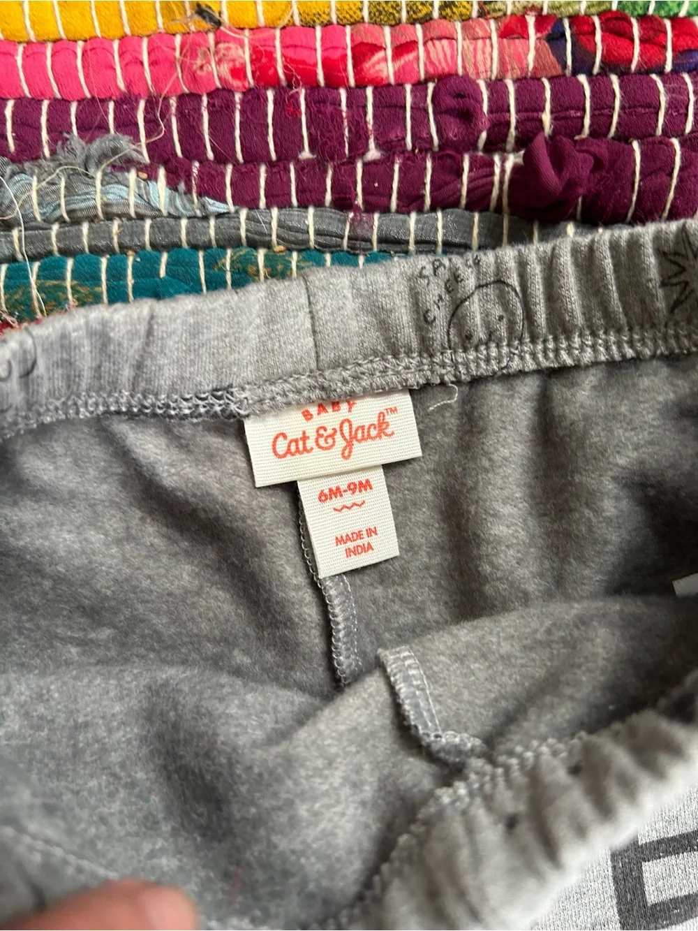 Cat & Jack Gray Camera Print Baby Sweat Set 6-9 MOS
